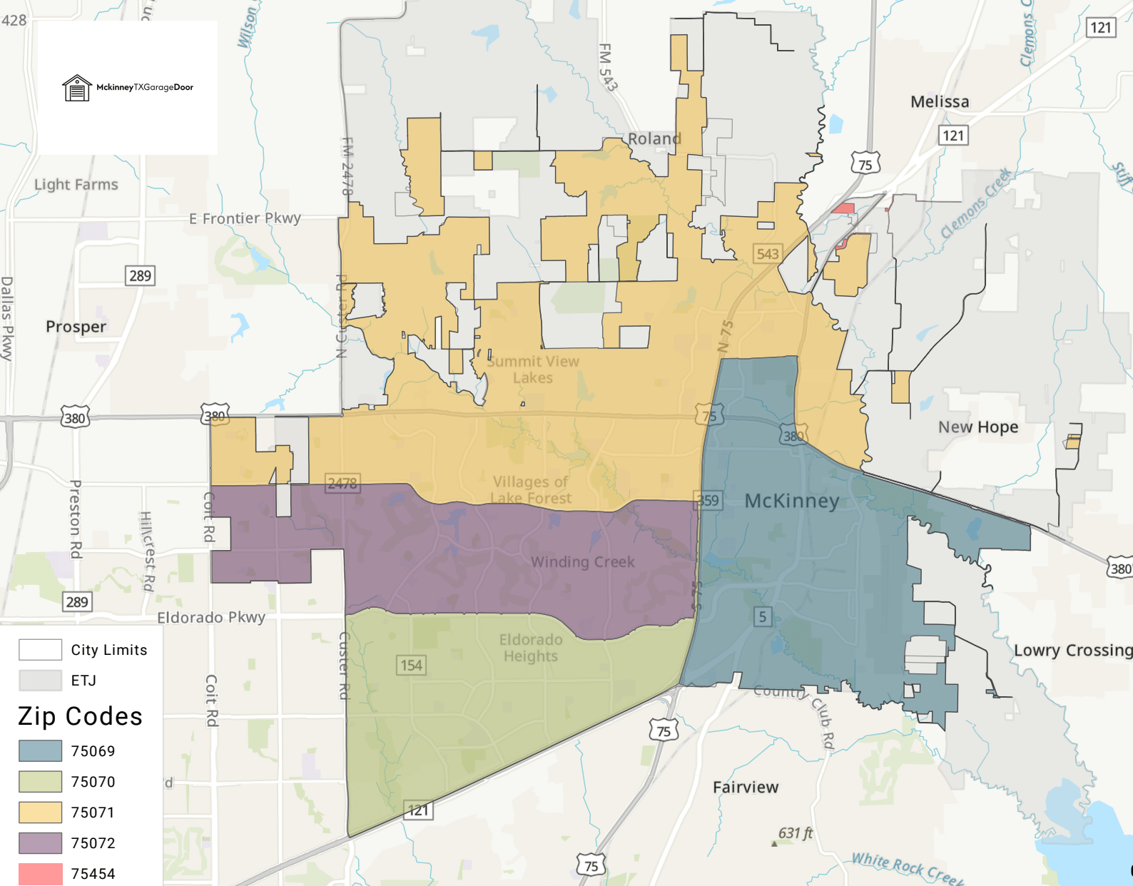 mckinney-Texas-Map